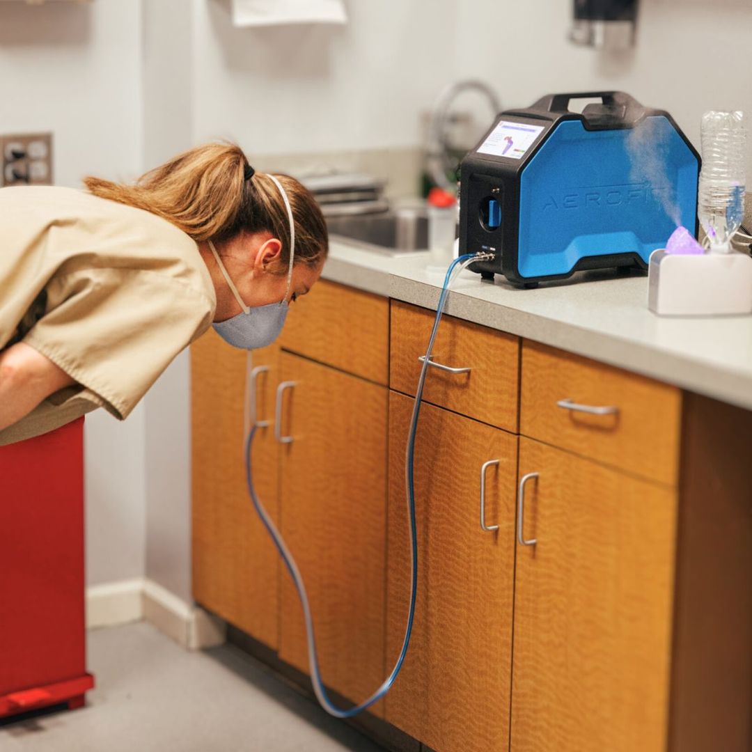 AeroFit CNC fit testing instrument in use during a respirator fit test